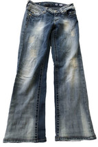 Miss Me Women Jeans 28x33 Blue Low-Rise Boot Dark Wash Stretch Denim JP5113L - £20.74 GBP