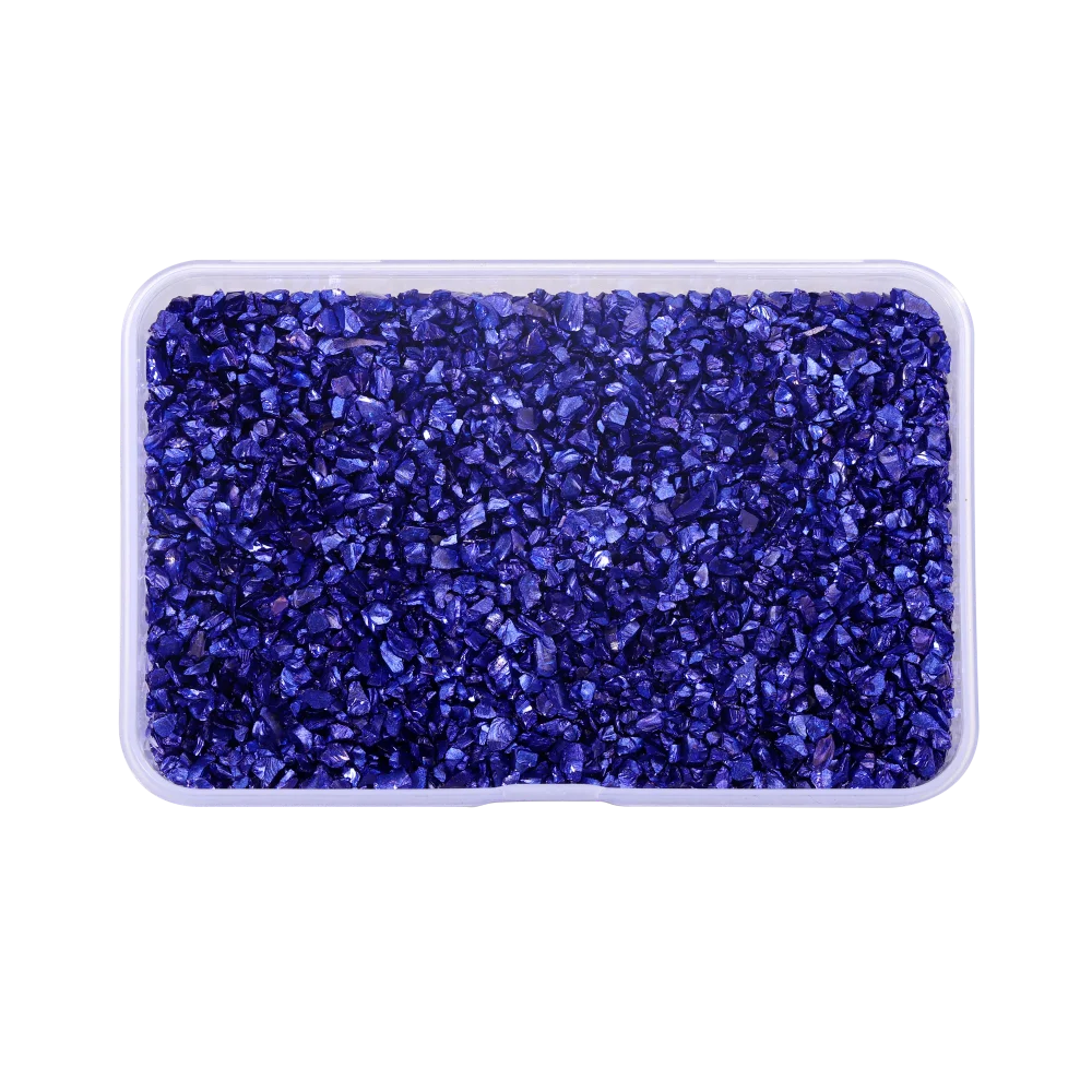 30g Broken Glass Stones Epoxy Resin Mold Fillings Crystal Irregular -Blue - $3.14