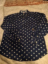 Tommy Hilfiger Long Sleeve Button Down Shirt Patriotic Stars Mens Size L... - £29.99 GBP