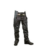 ZipOut Insulated and Lined Plain Biker Leather Chaps - 354289 - €73,27 EUR