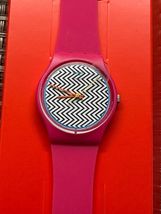 Swatch Watch Pink Fuzz GP142 Contemporary - $59.00