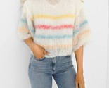 Maiami Light Mohair Stripe T-Shirt Creme Stripes - $254.00