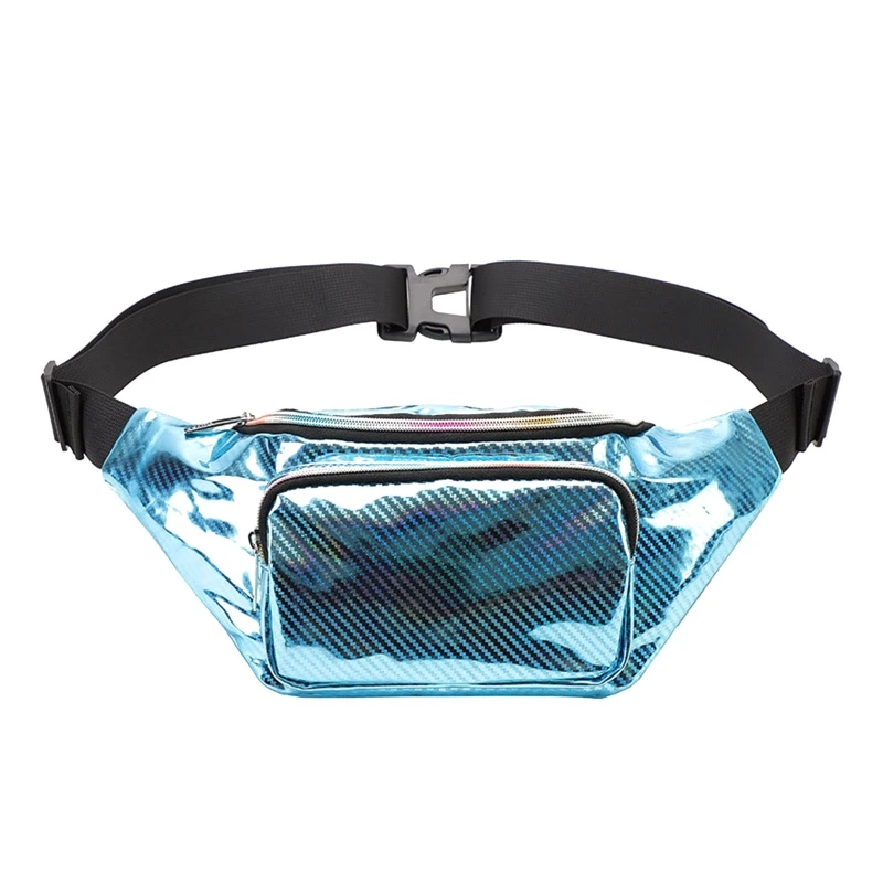 Fashion Holographic PVC Waist Fanny Pack Women Casual Translucent Travel Chest P - $66.08