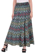 Womens Girls Party skirt with elastic waist cotton print 36&quot; Free size diya MA - £26.99 GBP