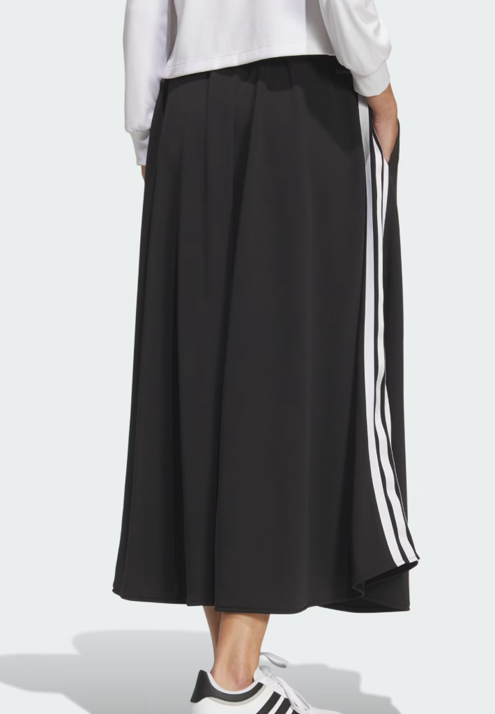 adidas 3-Stripes Knit Skirt Women's Sportswear Casual Dress Black AsiaFit KA0962 Item image 2