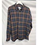 Saddlebred Cotton Flannel Shirt Green Red Black Plaid Button Down Long S... - $25.73 CAD