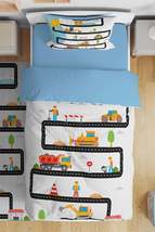 Construction Machine Game Patterned Single Baby Child Duvet Cover Set - £51.95 GBP