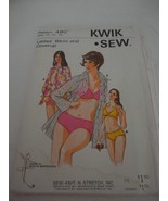 Vintage Kwik Sew 480 Bikini and Cover up Pattern uncut Size 12 14 16 - $252.77 MXN