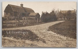 Mequon WI Wisconsin RPPC Guedinger Family Homestead And Barn c1910 Postcard S22 - £23.85 GBP
