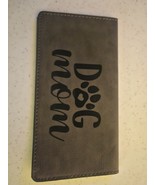 Dog Mom Laser Engraved Leatherette Check Book Cover - $109.40 MXN