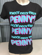 Big Bang Theory Knock Knock Penny Girly XL  Black T-Shirt - £11.53 GBP