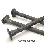 Rectangular head nail with barbs, forged iron, black Iron - $8.65 CAD+