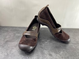 Merrell Mary Jane Women 6.5M Plaza Bandeau Shoes Brown Leather Wedge Sli... - $24.57