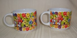 Toucan Sam Froot Loops Cups Kelloggs Cereal Collection SET OF 2 Stackable Mugs - £11.72 GBP