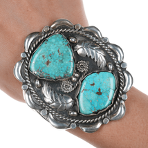 Lloyd Oliver (1923-2011) Navajo Code Talker/silversmith large cuff bracelet - $940.75