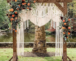 Boho Chic Macrame Tapestry Wedding Backdrop Arch Door Window Hanging Curtains - £115.04 GBP