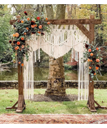 Boho Chic Macrame Tapestry Wedding Backdrop Arch Door Window Hanging Cur... - $3,780.91 MXN