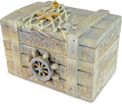 Puzzled Cota Global Vintage Wooden Trinket Box - Handcrafted Nautical Keepsake - £31.55 GBP