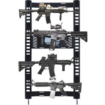Gun Wall Mount Rack 5 Rifle Shotgun Weapon Bow Storage Display Holder Or... - $1,169.03 MXN