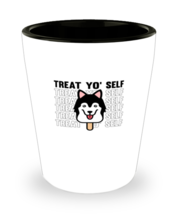 Shot Glass Party Funny Treat Yo Selt dog Lover ice cream siberian Husky  - £19.94 GBP