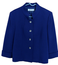 Tahari Arthur S Levine  Purple Jacket Blazer Suit Size 14 With 4 Button Closure - £22.04 GBP