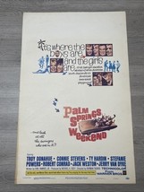 Palm Springs Weekend 1963 Original Movie poster Window Card Donahue CV JD - $17.82