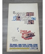 Palm Springs Weekend 1963 Original Movie poster Window Card Donahue CV JD - $17.82