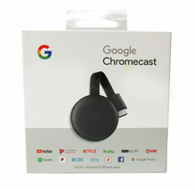 Google Chromecast (3rd Generation) HDMI Media Streamer Genuine New Charcoal - $44.99