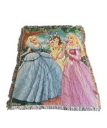 Disney Princesses Tapestry Throw Blanket Cinderella Belle Sleeping Beaut... - £47.02 GBP