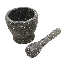 4.25" Marble Mortar &amp; Pestle Set Herb Spice Grinder BPA-Free Bowl - $12.86