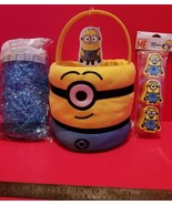 Despicable Me Easter Basket Kit Plush Tote Blue Grass Minion Treat Conta... - $25.79 CAD