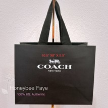 Nwt Coach Retail Paper Bag Blackl Logo 10.5&quot; X 8&quot; X 5&quot; Fast Shipping - £12.98 GBP