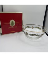 Spode Christmas Tree GARLAND Glass Salad Bowl 9” New Box RARE Vintage - £23.70 GBP