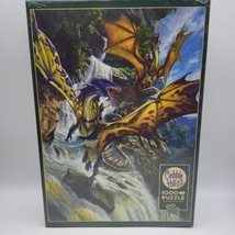 Cobble Hill 1000 Piece Puzzle Waterfall Dragons Matthew Stewart with Poster NEW - £19.95 GBP