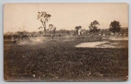RPPC Military Target Practice Soldiers In Field Horses in Distance Postc... - $9.95
