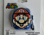 Super Mario Airpods Protective Cover Case For 1st &amp; 2nd Gen Flexible Wit... - $11.74
