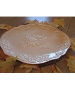 Lenox Bone China Harvest Platter 14&quot; USA Pumpkin Wheat Embossed Gold Rim - $26.82 CAD