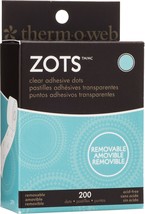 Thermoweb Zots Clear Adhesive Dots-Removable 3/8&quot;X1/64&quot; Thick 200/Pkg - £12.80 GBP