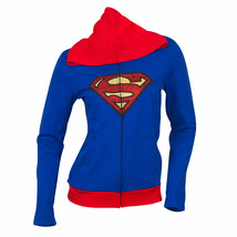 Superman Supergirl Cape Costume Hoodie Blue - £31.30 GBP+