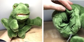 PUPPET FROG Russ Berrie 12 INCH large soft realistic cute hand puppet - $8.00