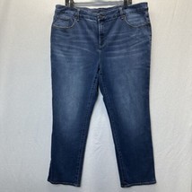 Chicos Jeans 3.5 Short US 18 So Slimming Girlfriend Slim Leg Stretch Blu... - $27.99