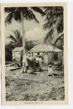 Village Work Scene Photo Postcard Montserrat British West Indies 1930&#39;s - £14.01 GBP
