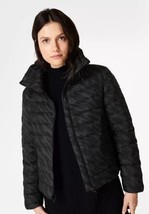 Sweaty Betty Sz 12 Pathfinder Packable Jacket Black Puffer Hooded Coat $... - £65.89 GBP