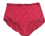 Vtg L XL Red Shiny Second Skin Liquid Satin Granny Shaper Brief Panties ... - $39.59