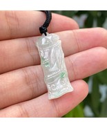 Bamboo Carved Jade Pendant, Peace Pendant, Genuine Type A Jadeite, Plant... - €708,72 EUR