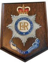South Yorkshire Police Barnsley Division Crest Badge Wood Plaque UK England - £23.58 GBP