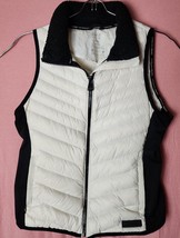 Calvin Klein Performance Women M Premium Down White Black Quilted Vest - £43.22 GBP