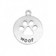 Dog Paw Print Tag Pendant Charm Dangle lot 10pcs  Jewelry Findings DIY C160 - £3.15 GBP