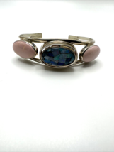 Jay King Sterling Silver Southwestern Pink Opal Reversible Cuff Bracelet BrB5 - $128.70