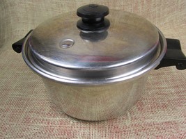 Saladmaster 18-8 Tri-Clad Stainless Steel 3 Qt Pot w/ Vapo Lid and 2 Han... - $45.60